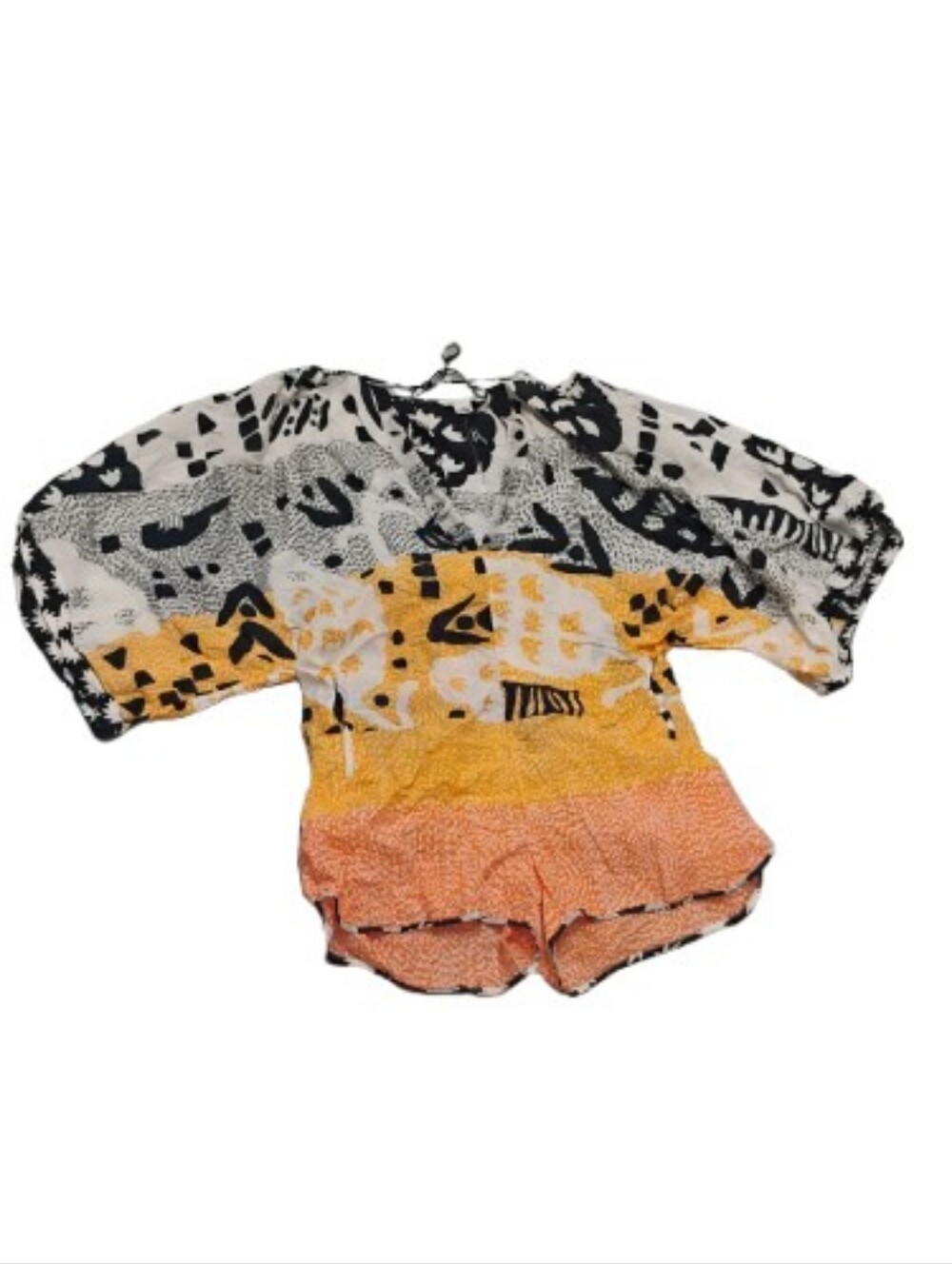 Diane Von Furstenberg Print Kimono Romper Sz M